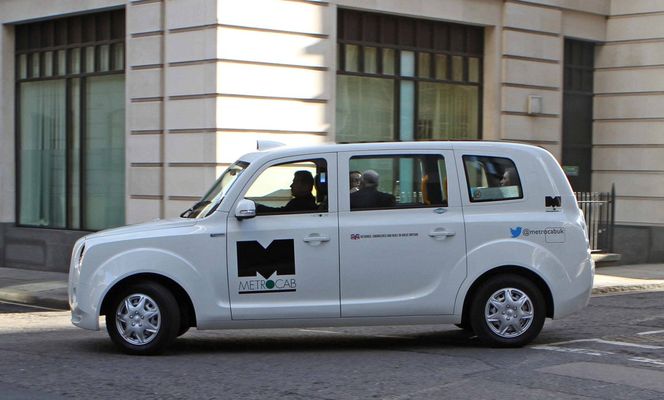 Dette er en av bilene i testflåten til Metrocab.