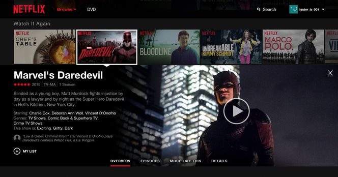 Mørk bakgrunn og store bilder er andre endringer Netflix gjør på sine nettsider.