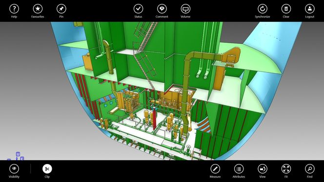 Menyvalg på vei inn i modellen.