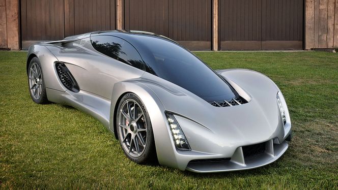 Slik ser superbilen Blade ut. Rammen til skroget er produsert med 3D-printer.