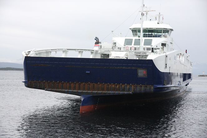 MF Fannefjord trafikkerer E39 mellom Molde og Vestnes. Den ble i år bygget om til LNG-hybrid ved Fiskerstrand Verft.