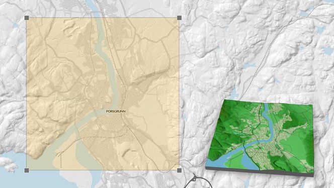 Åpne kartdata fra Kartverket kan printes til en 3D-modell for dekorasjon i stua.