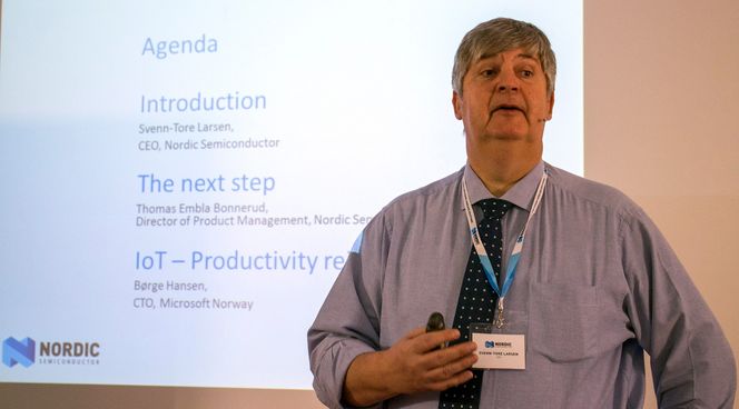 Årets teknologileder: Adm. direktør i Nordic Semiconductor, Svenn-Tore Larsen ble  i februar utnevnt til årets teknologileder av Teknisk Ukeblad. Med dagens lansering gjør han ikke skam på tittelen.