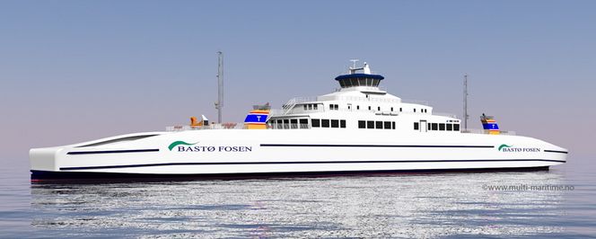 Nye ferjer for Moss-Horten-sambandet. Designet av Multi Maritime med plass til 200 biler, 24-30 vogntog og 600 passasjerer. Ferjene blir 142 meter lange og 21 meter brede.