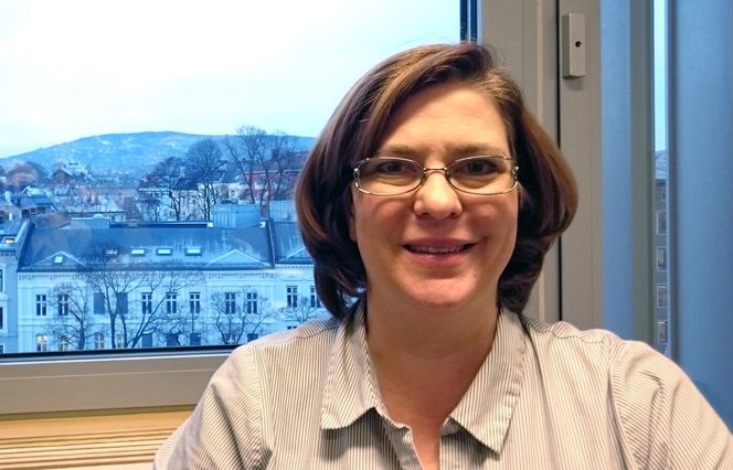 Inn i kulden: Viseadm. direktør i Thin Film, Jennifer Ernst, hadde nettopp ankommet Norge fra California da vi snakke med henne om den store ordren de har fått på merker til varesikring.