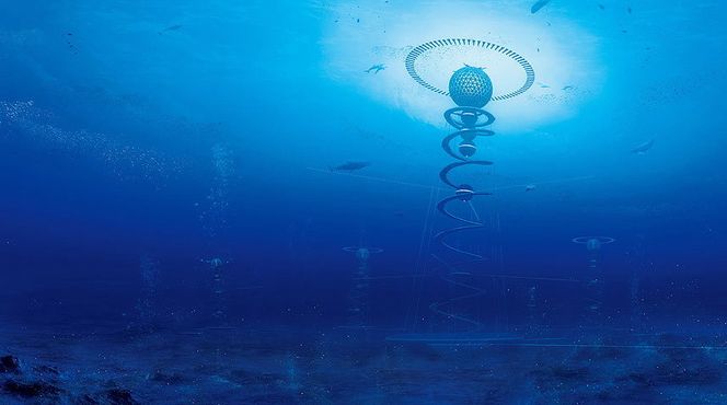 Under kloden planlegger selskapet å bygge en 15 kilometer lang spiral som går helt ned til havbunnen.