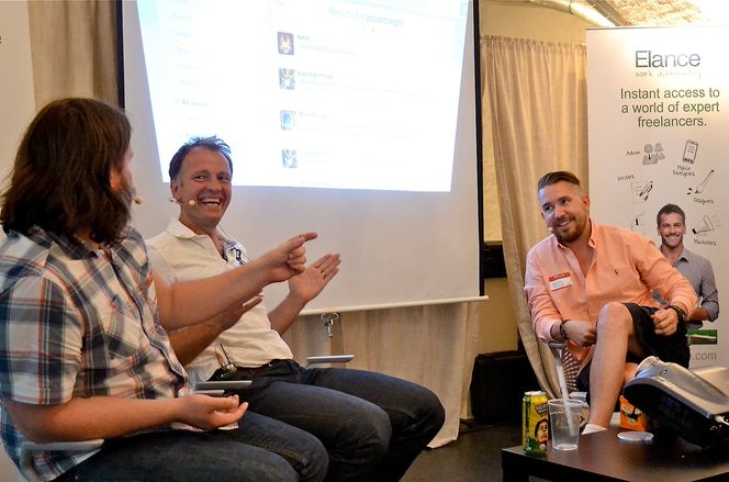 Fra venstre: Lars Johan Bjørkevoll (Xeneta), Per Einar Dybvik (Neospinn) og Erling Løken Andersen (Mediamix).