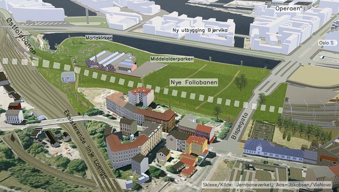 Kontrakten som gjelder innføringen av nye spor til Oslo omfatter bygging av Follobanen på strekningen fra Oslo S, gjennom/under en del av kulturvernområdet Middelalderparken og til tunnelinnslaget i Ekebergåsen. Kontrakten omfatter også omlegging og ombygging av spor til Østfoldbanen fra Oslo S til Sjursøya.