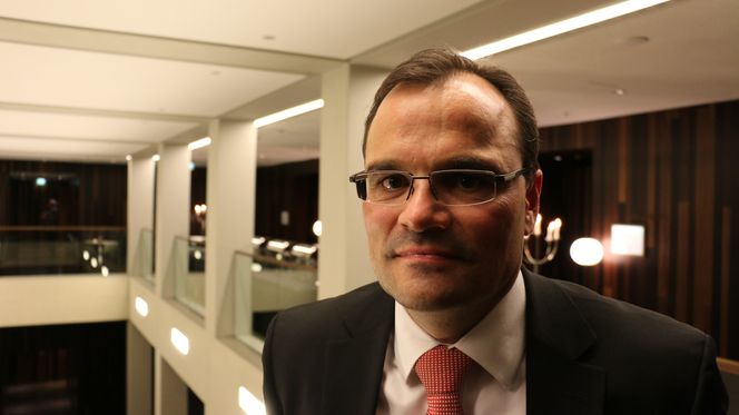 Fra stort til mye større: Sjef for Siemens Energys vindkraftdivisjon, Markus Tacke, sier konsernets neste vindturbin blir på 10 MW. Dermet tar de et teknologibyks på 4 MW i et jafs. Foto: Jannicke Nilsen