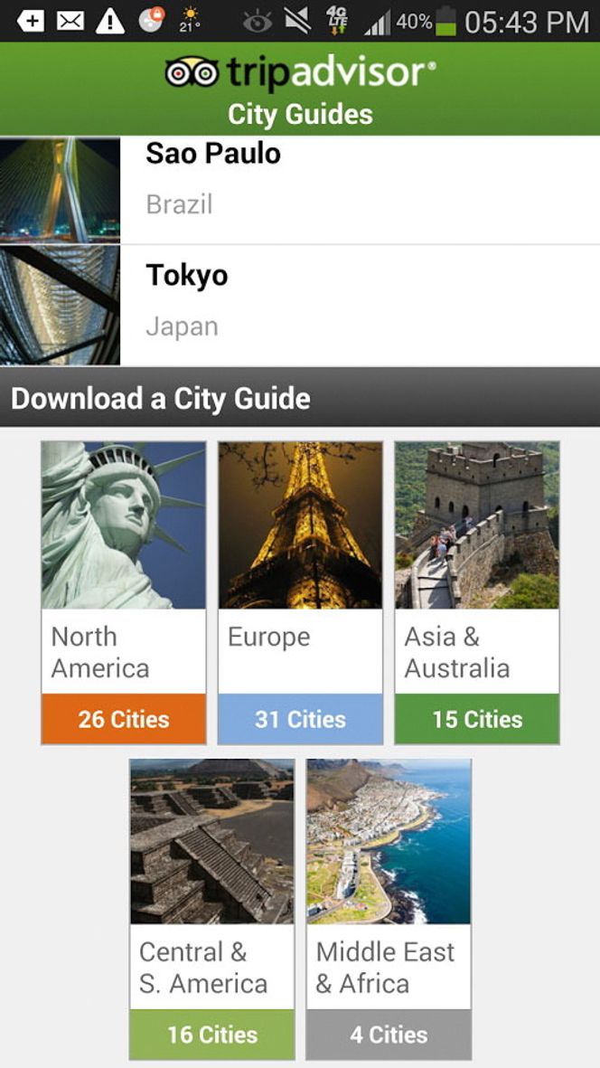 Tripadvisor City Guides.