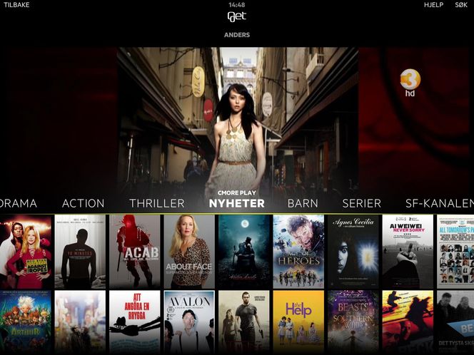 Filmleie: Uansett hva man roter rundt i, som her filmleie, vil det programmet man ser på gå i bakgrunnen