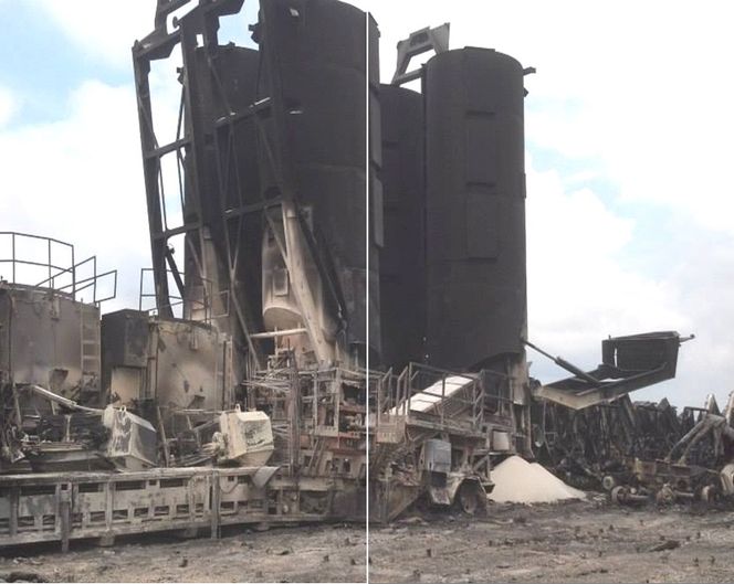 Anlegget ble totalskadet i brannen.