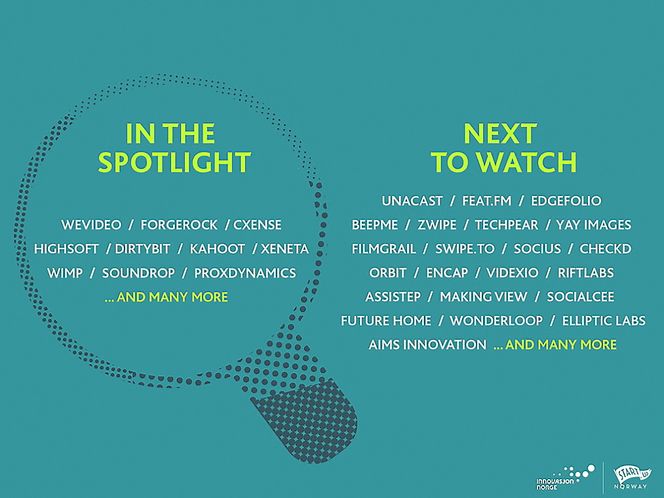 Innovasjon Norge har sammen med Startup Norway laget infografikk over hva som skjer i det norske gründermiljøet. Her er noen av de selskapene de tenker er kommende stjerner.