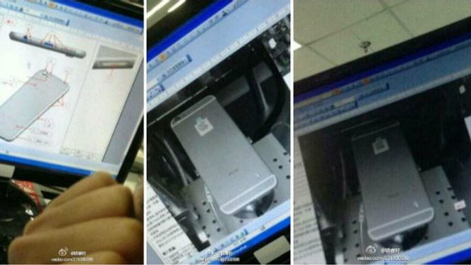 Dette bildet påstås å vise iPhone 6. Det er ikke vanskelig å se for seg at det ikke behøver å stemme.