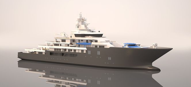 Luksusekspedisjon: MT 5006 ESV er 107 meter langt fartøy innredet både for ekspedisjoner og som yacht. Alt overbygg over hoveddekket er sveiset med robotene på Kleven verft.