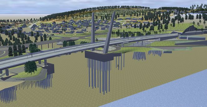 Farrisbrua skal, når den er ferdig, være 670 meter lang og 28 meter bred.