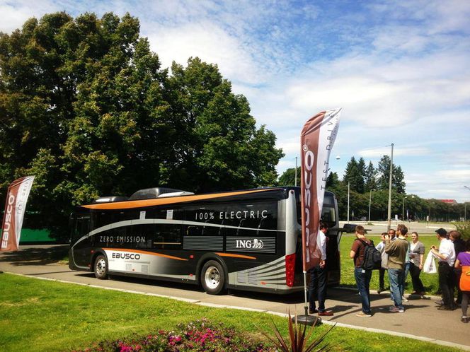 Ebusco kjørte innom Norge i juni i fjor i forbindelse med en europaturné.