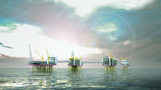 Slik blir første fase av Johan Sverdrup-utbyggingen på Utsirahøyden.