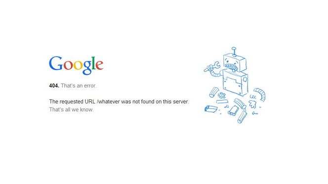 Googles versjon av 404.