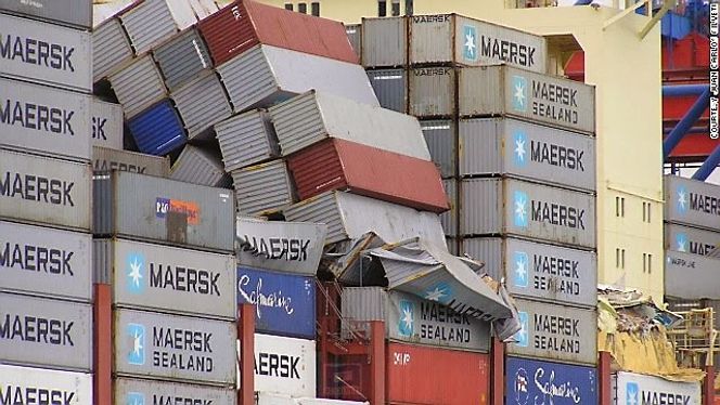 Krefter: Verken containere eller festeanordninger er beregnet på de krefter som oppstår ved rulling på opp til 41 grader.