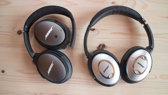 Detronisert: QuietComfort 25 og forgjengeren QuietComfort 15. Nykommeren er penere, bedre og kan pakkes sammen mye mer.