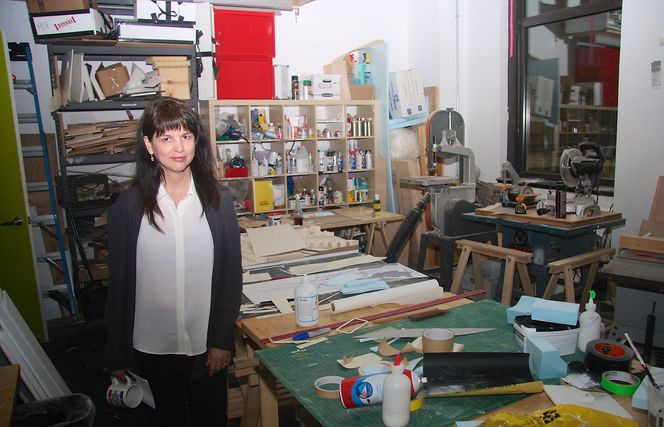 Snøhetta-sjef Elaine Molinar i modelleringsverkstedet på Snøhettas New York-kontor.