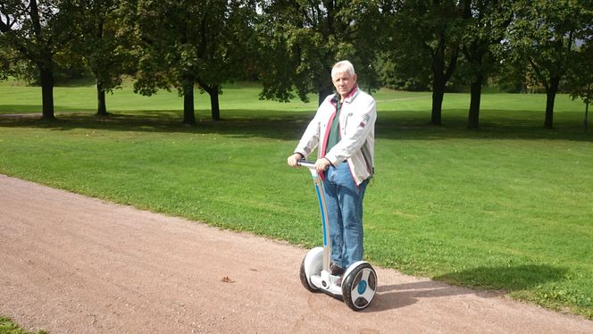 Lett som en plett: Det var lett å stå rolig på alle ståhjulingene og la de sørge for balansen.