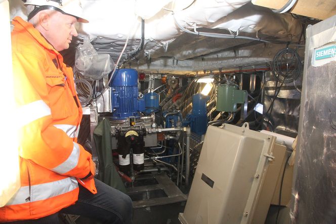 Propell: Her sees elektromotorene som driver azipull-propellene fra Rolls-Royce. All elektro-, kontroll- og styringssystemer er levert av Siemens.