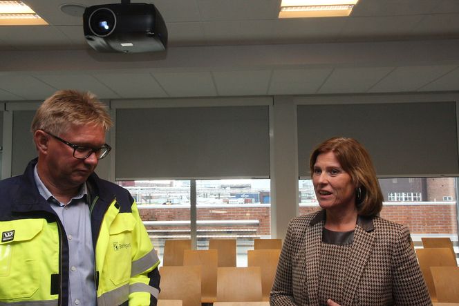 Administrerende direktør Per A. Sørlie, Borregaard og konsernsjef Anne Marit Panengstuen, Siemens.