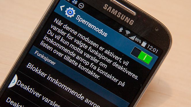 Sperremodus kan skru av alle varsler i perioder.