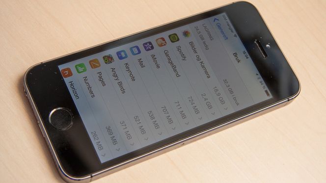 Sjekk hvor mye plass appene dine tar. En app du aldri bruker tar opp unødvendig plass på telefonen, og kan gjøre den tregere.