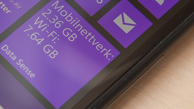 Windows Phone 8.1 får angivelig en funksjon som gir deg oversikt over batteriforbruket på telefonen. Her vises Data Sense, som gir deg oversikt over databruken.