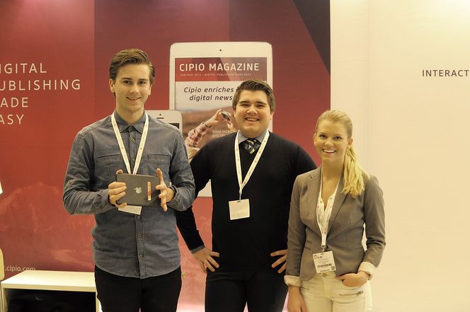 Cipio har vist seg frem på flere store publiseringsmesser. Her fra Media Expo i London.