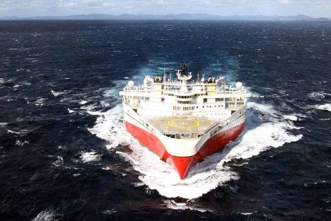 Hysj: For ikke å forstyrre innsamling av seismikk er fartøyet stillegående.