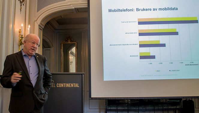 Flatt: Sjefen for Post- og teletilsynet, Torstein Olsen kan melde om flat omsetning i det norske markedet for elektronisk kommunikasjon, men under den flate totalen er det betydelige endringer.