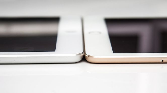 iPad Air 2 er litt tynnere enn forgjengeren.
