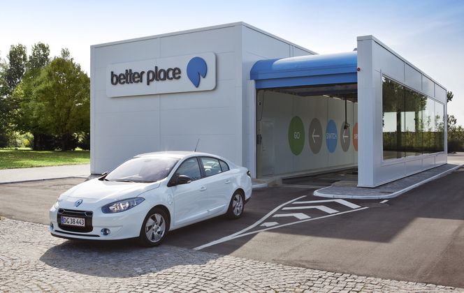 Det første batteribyttestasjonen ble bygget her i Gladsaxe, en kommune nordvest for København.