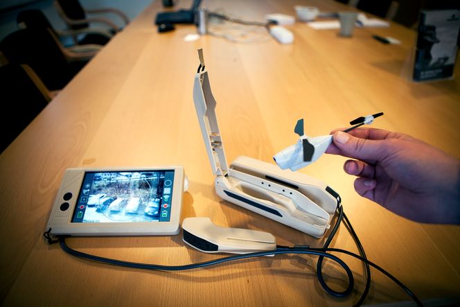 Hos produsenten: Nærbilde av hele  PD-100-systemet, tatt inne i lokalene til Prox Dynamics i Asker.  Foto: Håkon Jacobsen