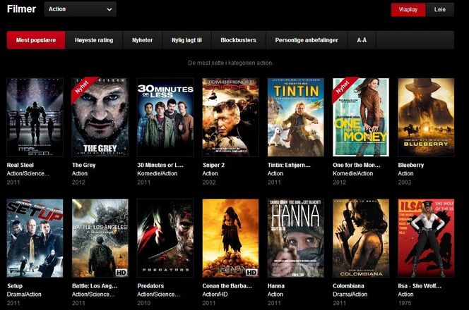 Filmutvalget til Viaplay er litt mer oppdatert enn hos Netflix. Det aller, aller nyeste får du likevel ikke.