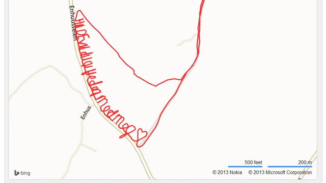 Hilde vil du gifte deg med meg? Det var Steinar Skaugs budskap gjennom en times løpetur med GPS.