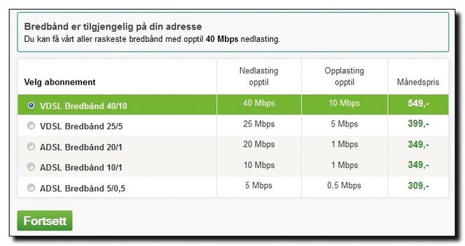 OPP TIL: Bredbåndsleverandørene kan ikke bruke slike begreper i sin markedsføring, ifølge PT og Forbrukerombudet. Her fra nettsiden til Nextgentel.