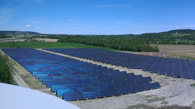 Dette solfangeranlegget på Lillestrøm er Norges eneste.