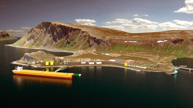 Statoils konseptillustrasjon for landanlegget til Johan Castberg.