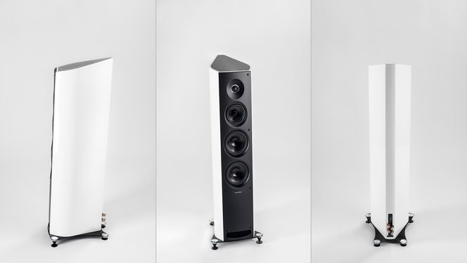 Sonus Faber Venere 3.0 i blankpolert hvitt.