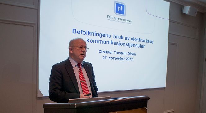 PT-sjef: Sjefen for Post- og teletilsynet Torstein Olsen konstaterer at vi ikke snakker mer enn før, men vi kommuniserer mye mer skriftlig.