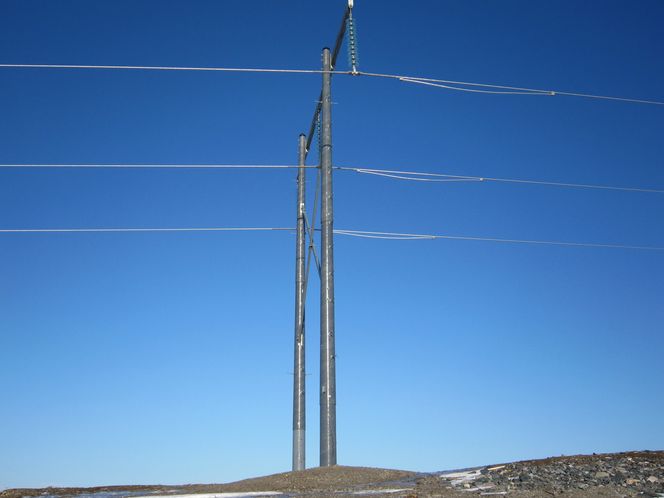 - Mer miljøvennlig: Fordi kompositt anses å være et mer miljøvennlig materiale, kan nettselskap unngå potensiell bekymring for avrenning fra kreosotimpregnerte tremaster. Foto: Melbye