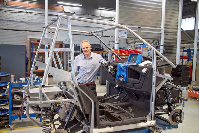 Bare rør: I følge sjefen for Buddy Electric, Jan Petter Skram er Byddy bygget opp på en sterk galvansiert rørramme som gjrø den både lett, sikker og rustfri.