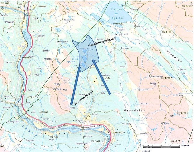 Her vil et eventuelt vannmagasin over Kvam ligge.