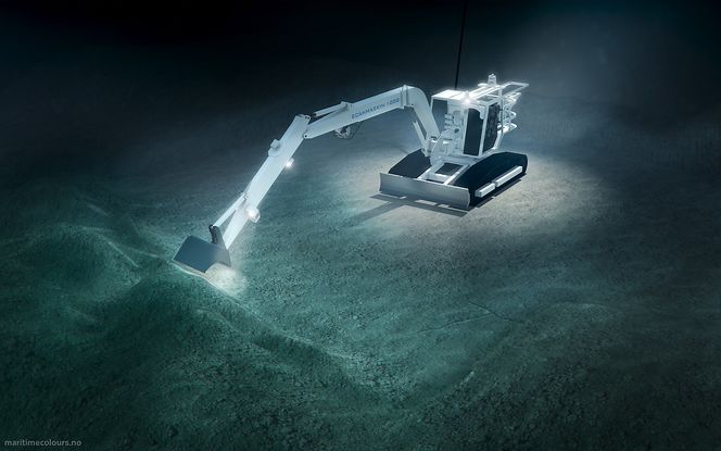 FLATER UT: Mye av arbeidet blir gjort mulig av sonar, som blir brukt til å danne et nøyaktig bilde av havbunnen og muligheten til å «se» hva som skjer i mørket og i støvet.