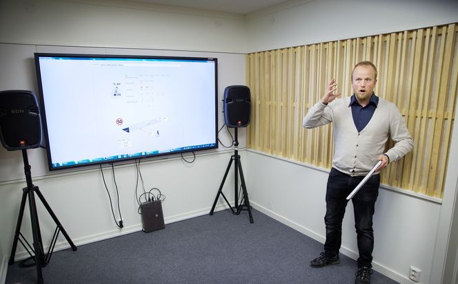 På lydlabben: Audun Solvang i Brekke & Strand Akustikk AS. Foto: Eirik Helland Urke